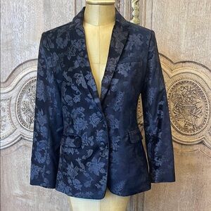 Rag & Bone NWT Floral Black Velvet Women's Blazer Size 4